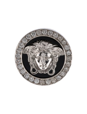 Gianni Versace Earclip Vintage 18K Diamond Medusa