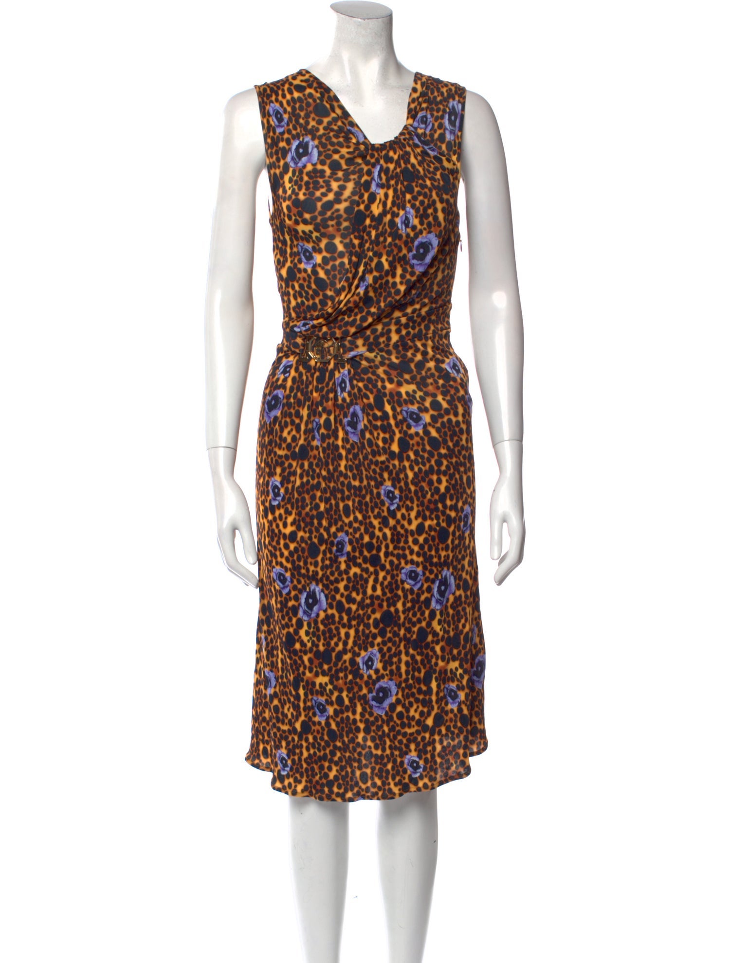Gianni Versace Silk Midi Length Dress