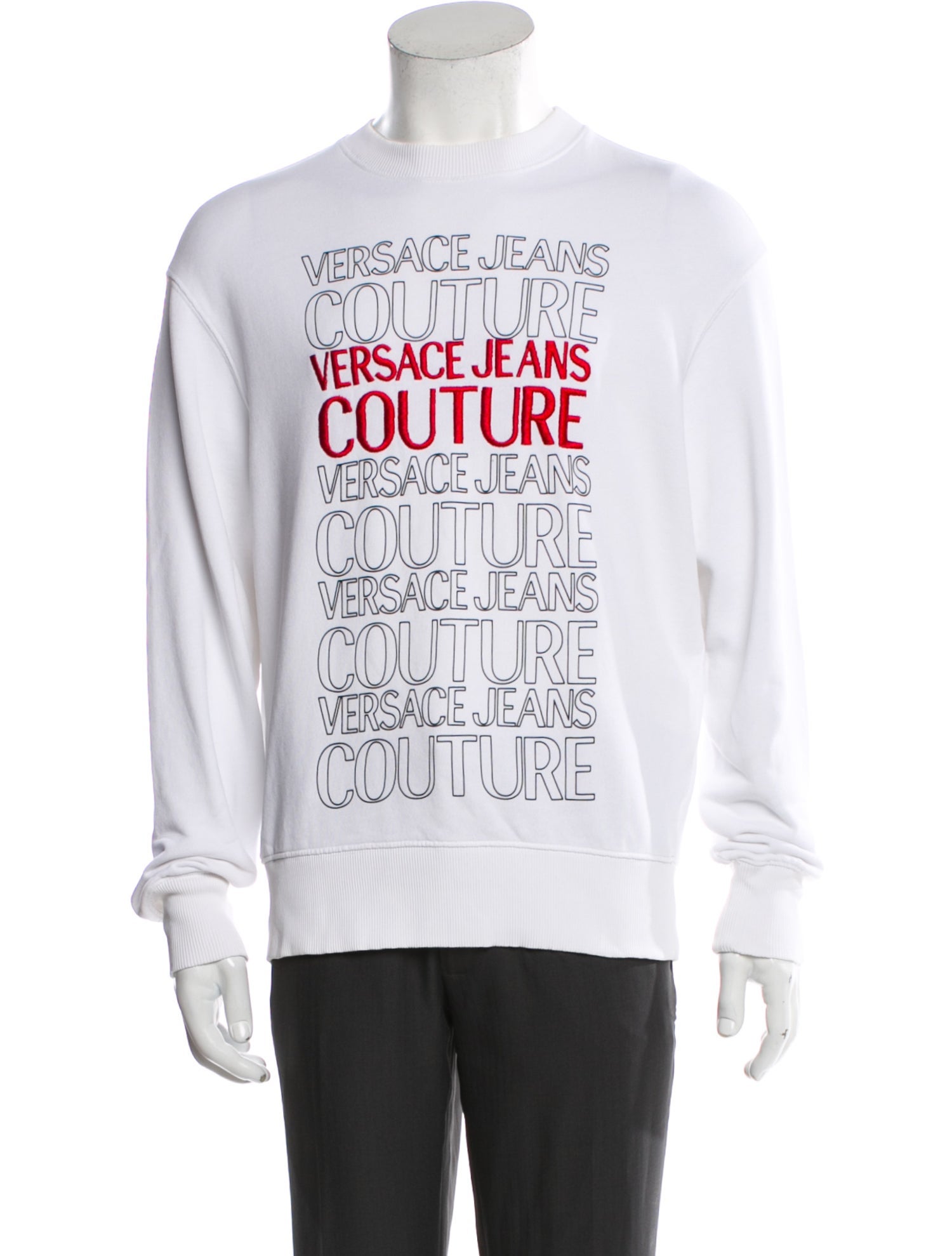 Versace Jeans Couture Graphic Print Crew Neck Sweatshirt