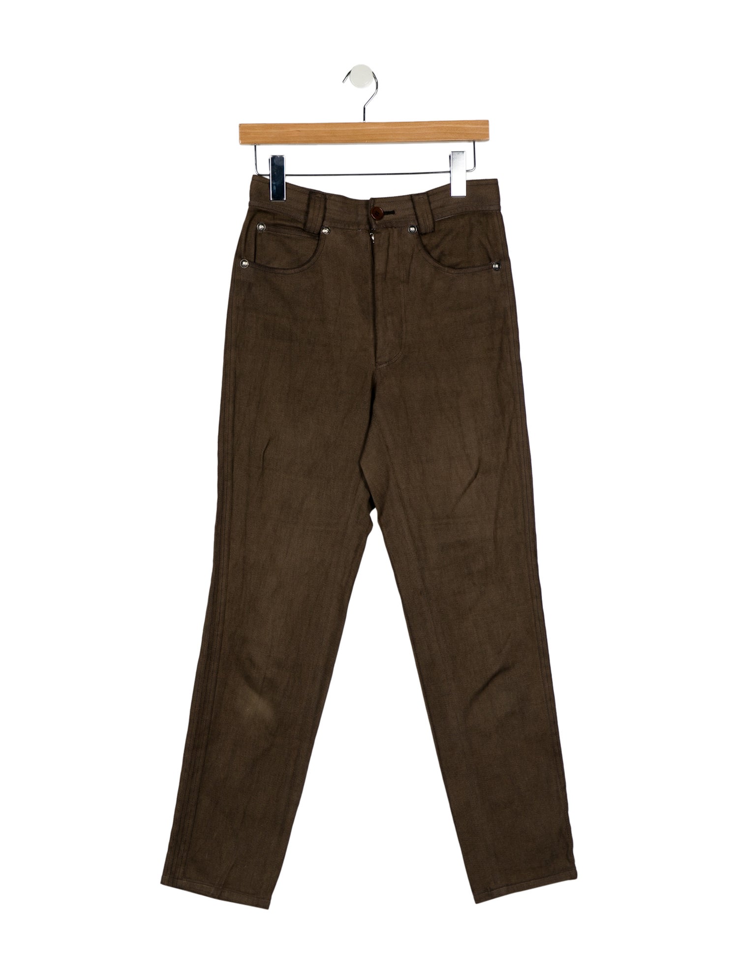 Gianni Versace Wool Straight Leg Pants