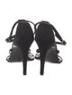 Gianni Versace Medusa Insignia Crystal Embellishments T-Strap Sandals