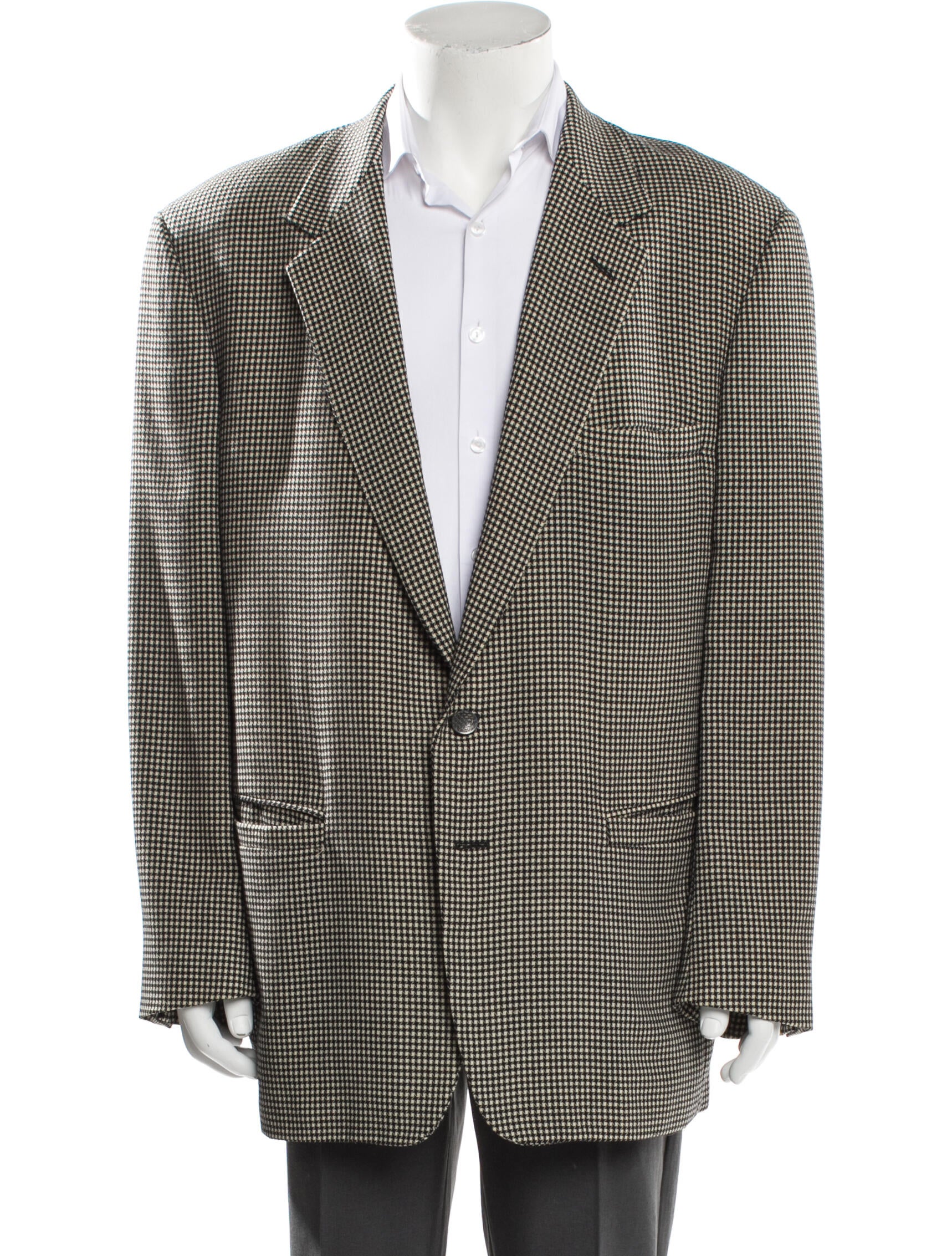 Gianni Versace Plaid Print Blazer