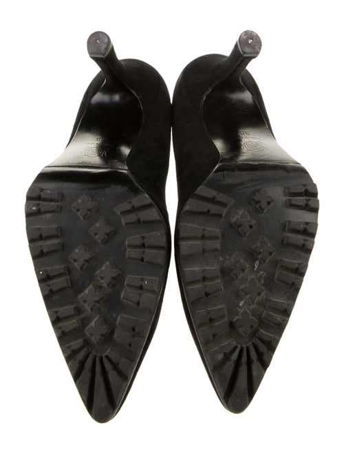 Gianni Versace Suede Crystal Embellishments Pumps