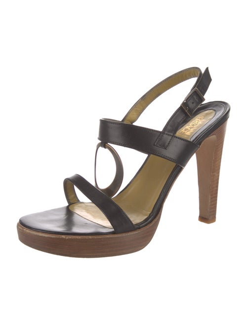 Gianni Versace Leather Slingback Sandals
