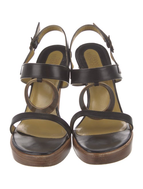 Gianni Versace Leather Slingback Sandals