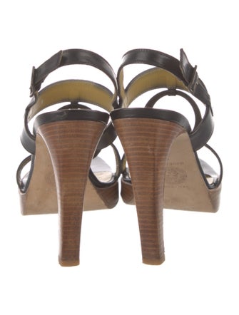 Gianni Versace Leather Slingback Sandals