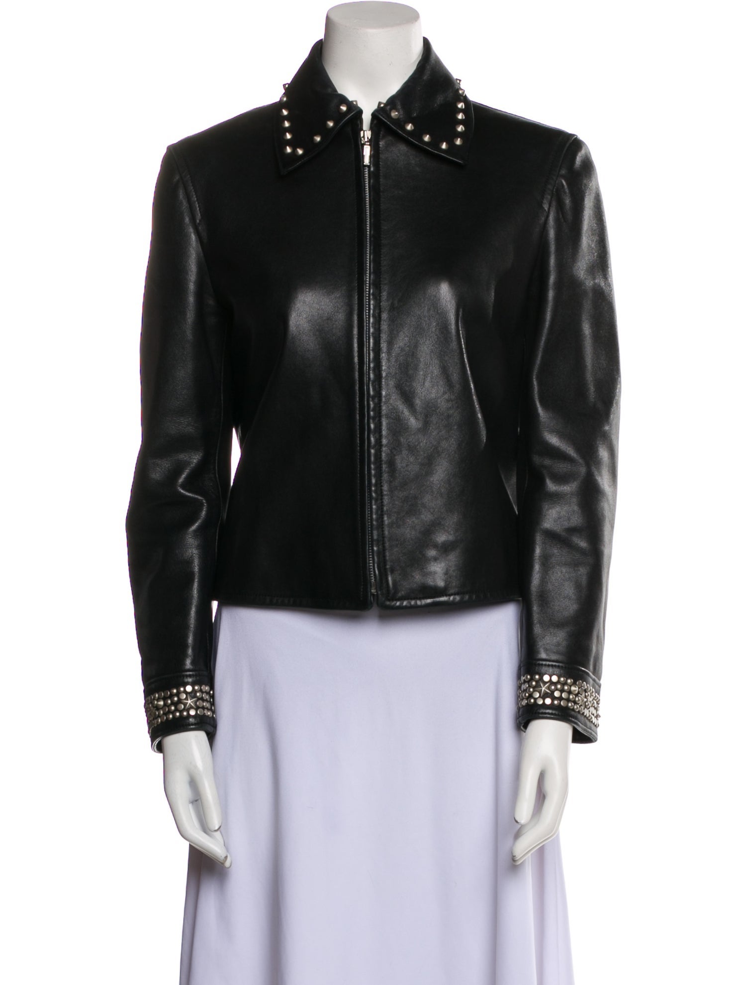 Gianni Versace Vintage Late 1980's - Early 1990's Biker Jacket