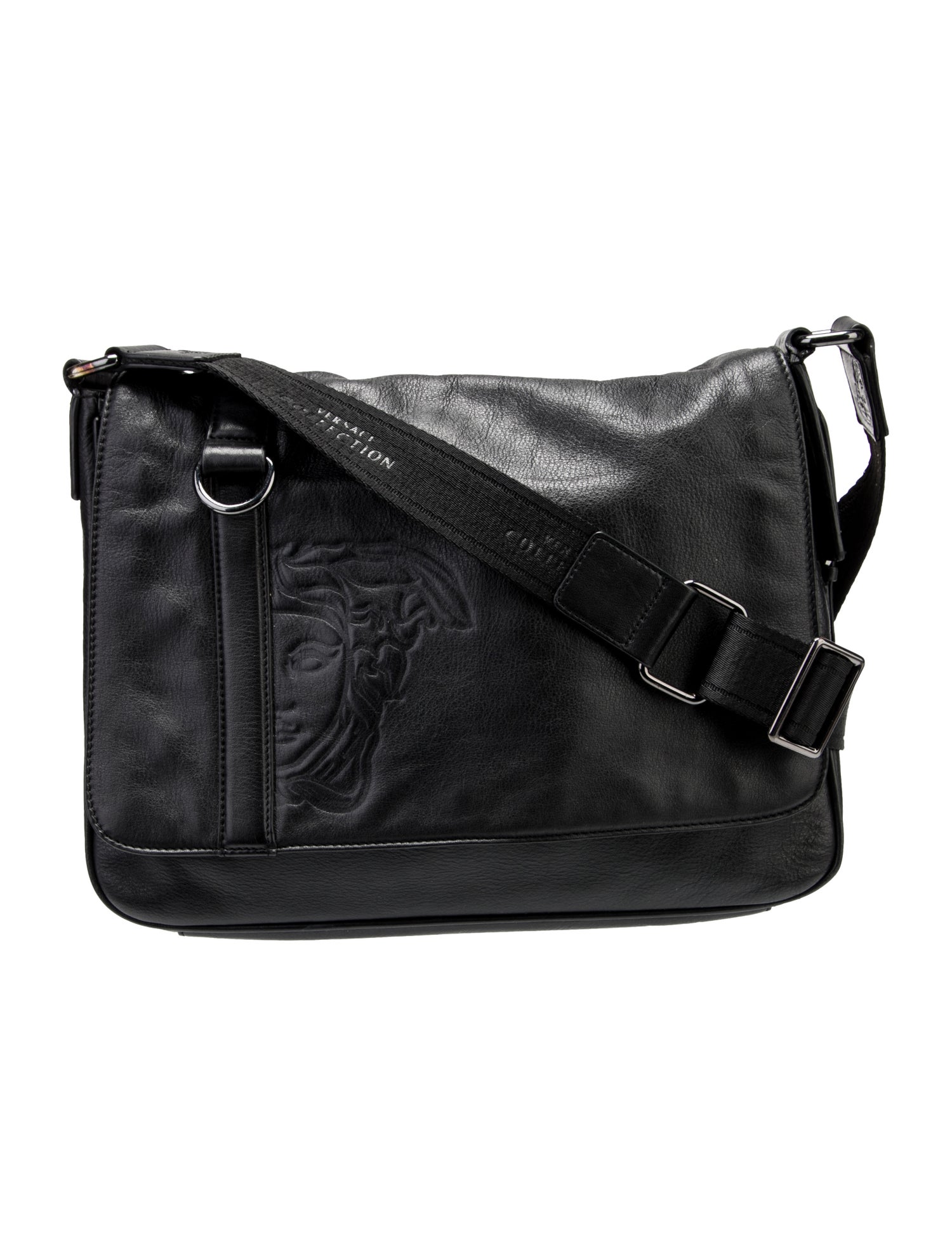 Gianni Versace Leather Messenger Bag