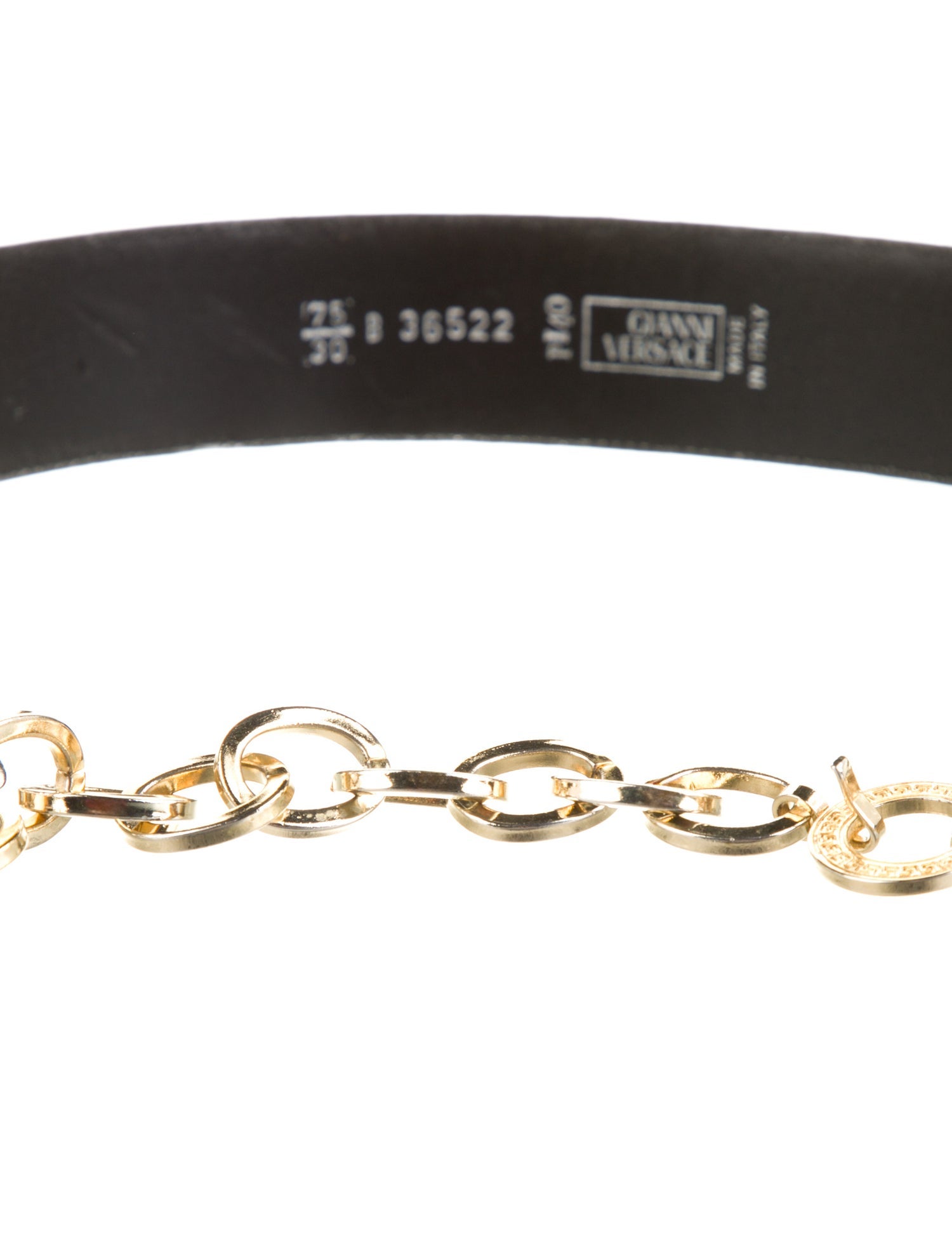 Gianni Versace Snakeskin Chain-Link Accents Waist Belt