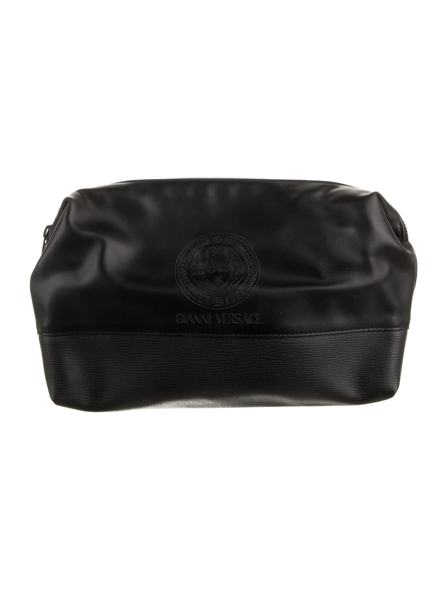 Gianni Versace leather cosmetic bag