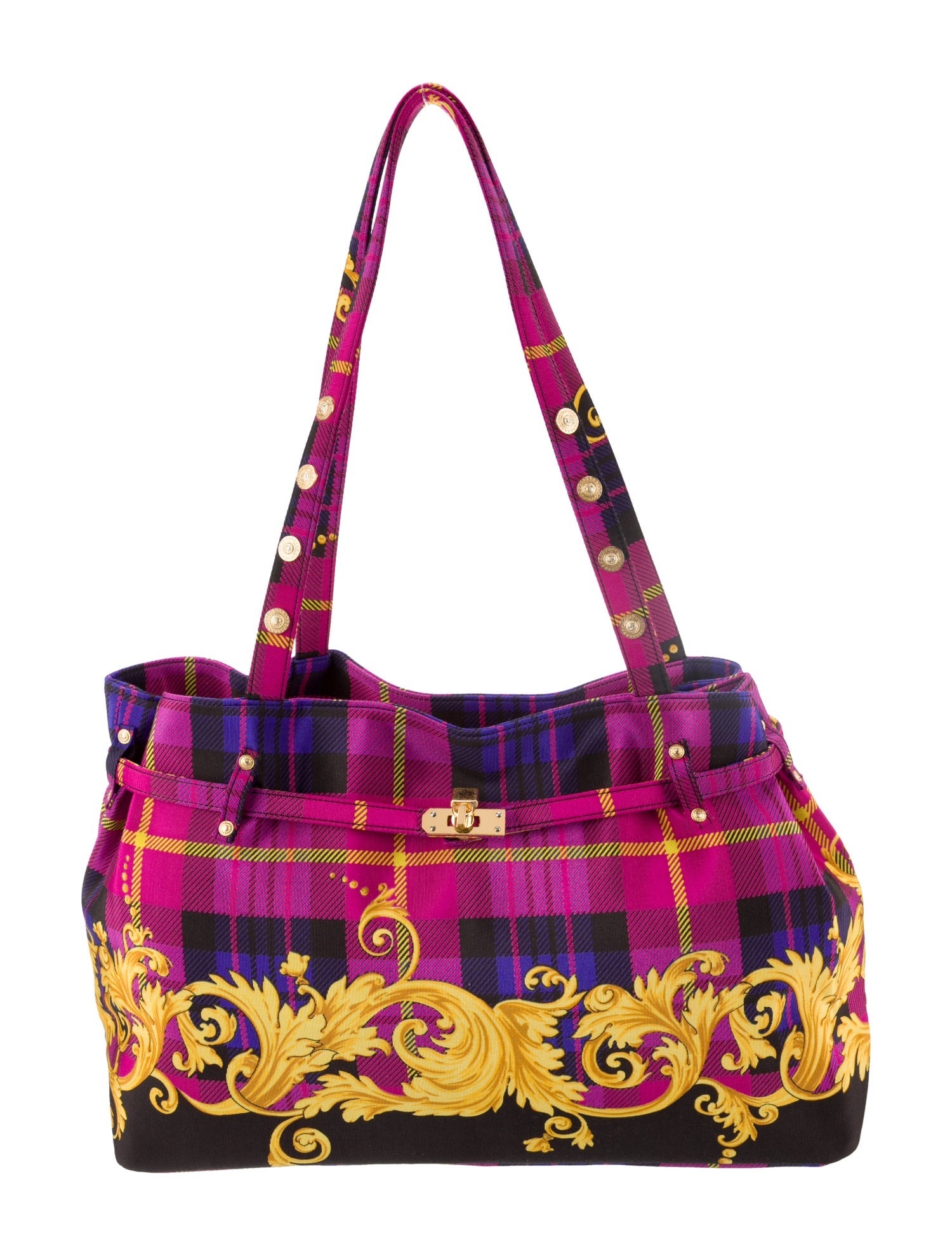 Gianni Versace Canvas Shoulder Bag