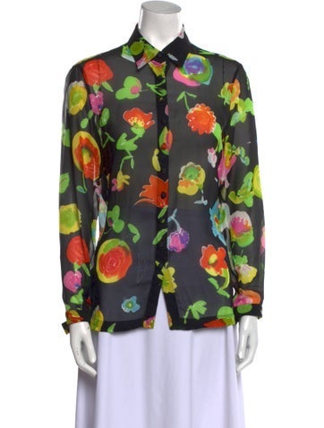 Gianni Versace Tops Vintage 1996 Button-Up Top L