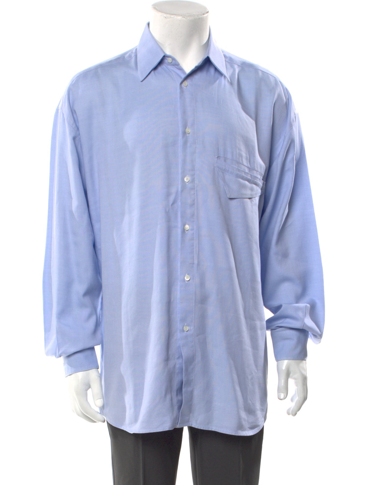 Gianni Versace Striped Long Sleeve Dress Shirt