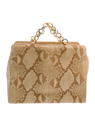 Gianni Versace Python Top Handle Bag