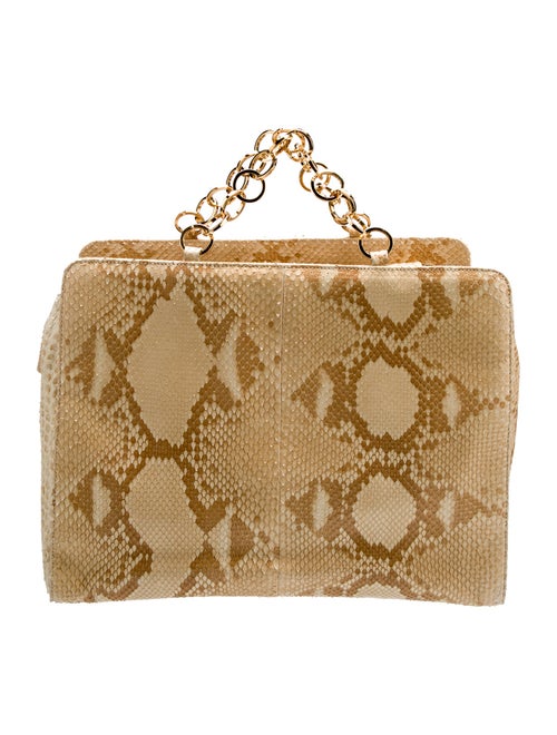 Gianni Versace Python Top Handle Bag