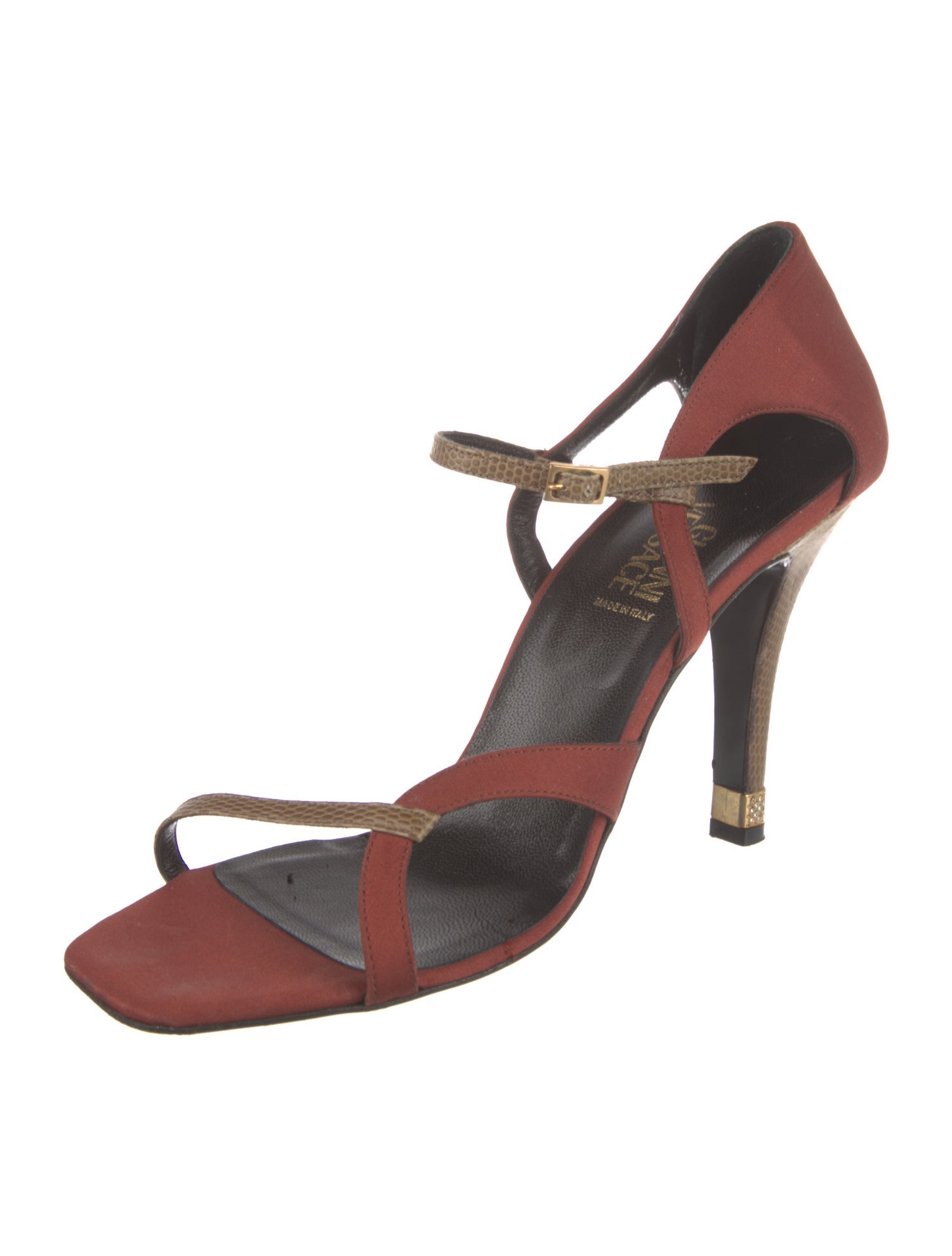 Gianni Versace Satin Sandals