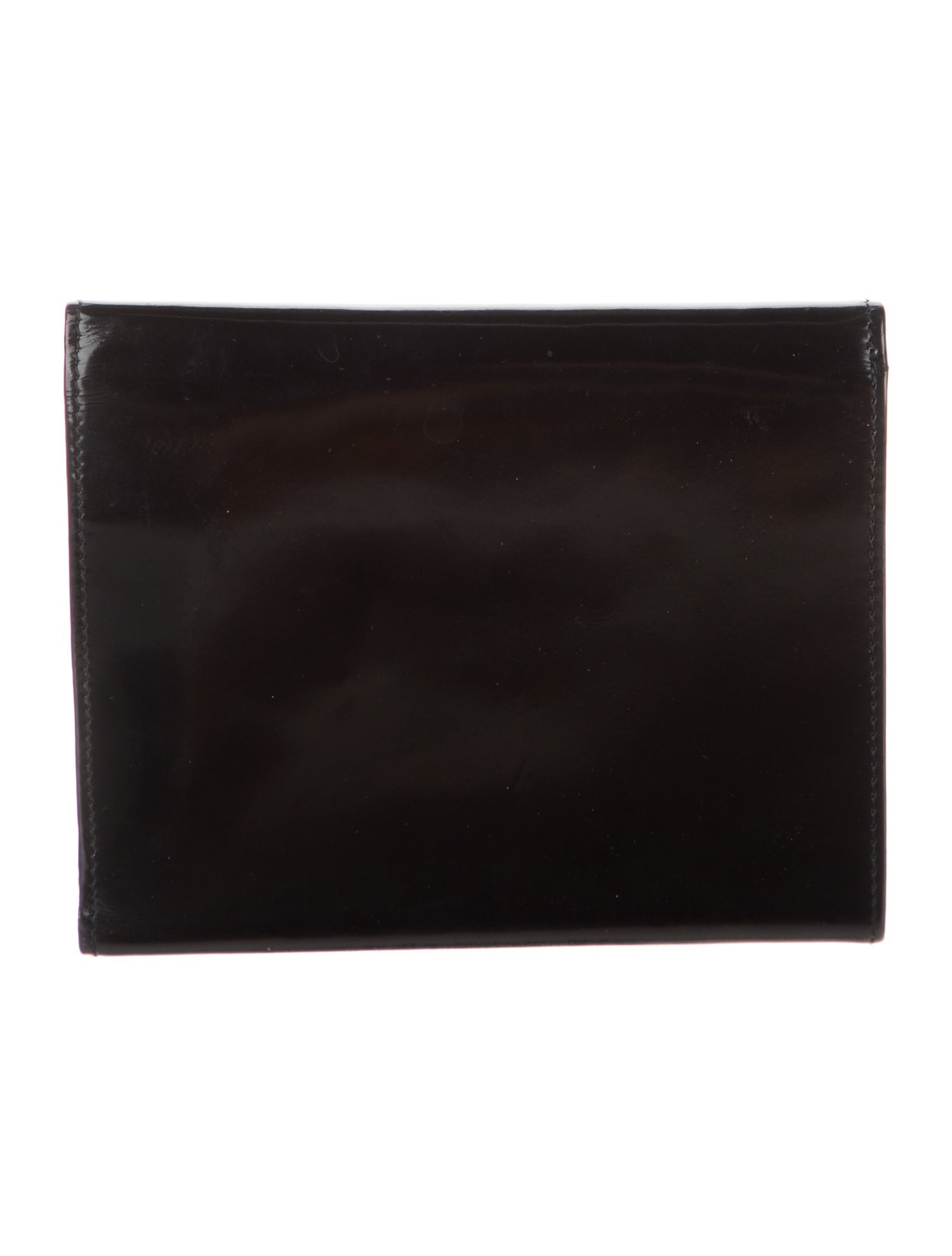 Gianni Versace Patent Leather Trifold Wallet