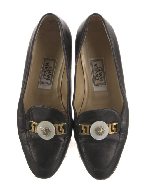 Gianni Versace Medusa Insignia Leather Loafers