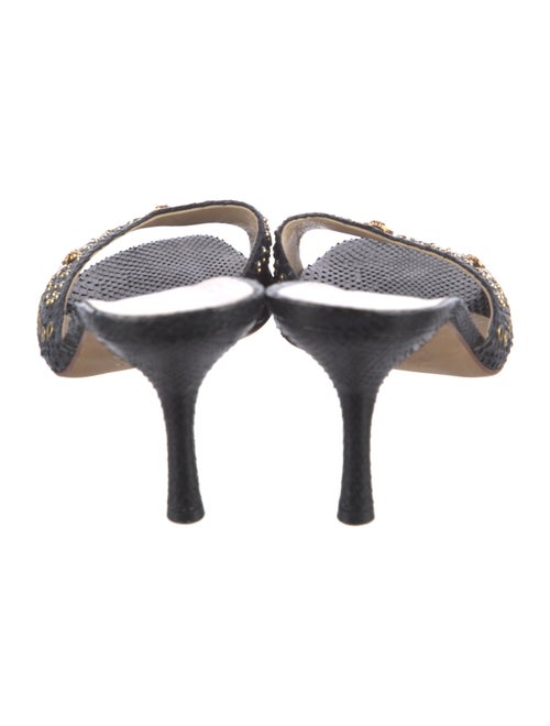 Gianni Versace Medusa Insignia Snakeskin Slides