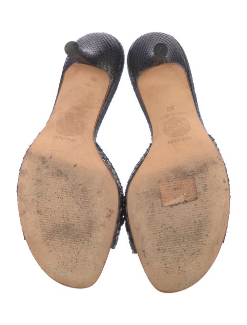 Gianni Versace Medusa Insignia Snakeskin Slides