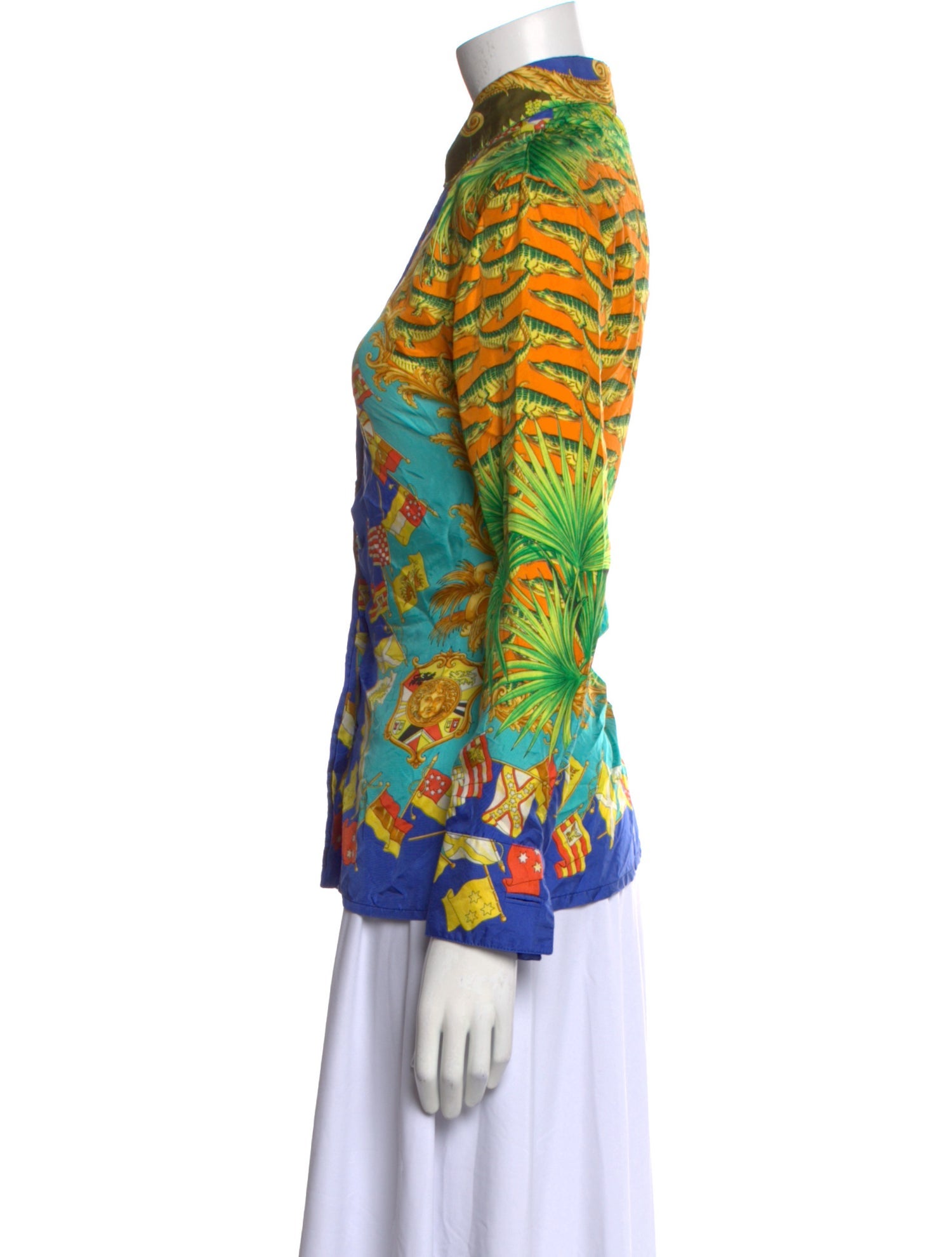 Gianni Versace Vintage 1990's Button-Up Top