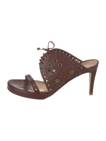 Gianni Versace Sandals Medusa Insignia Leather Slides 6