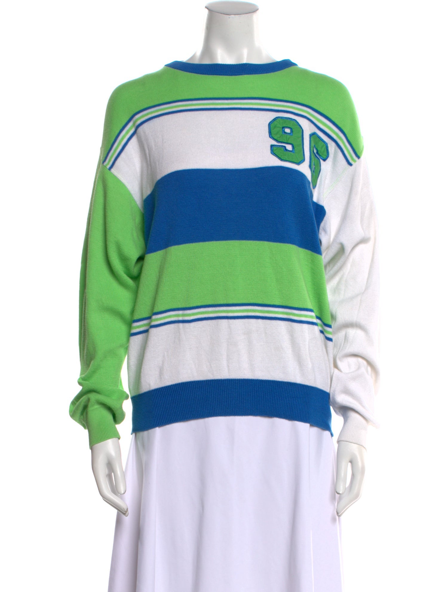 Gianni Versace Striped Bateau Neckline Sweater