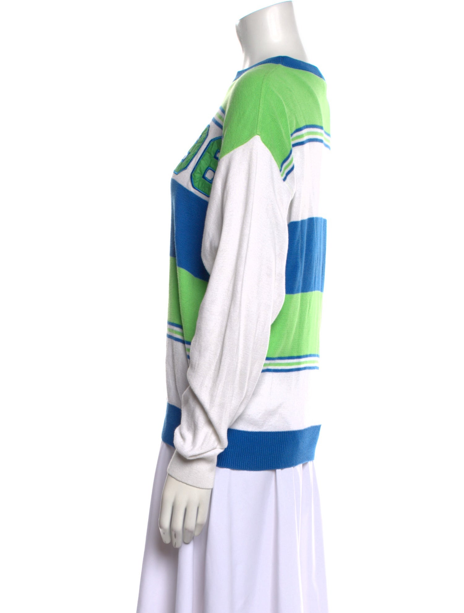 Gianni Versace Striped Bateau Neckline Sweater