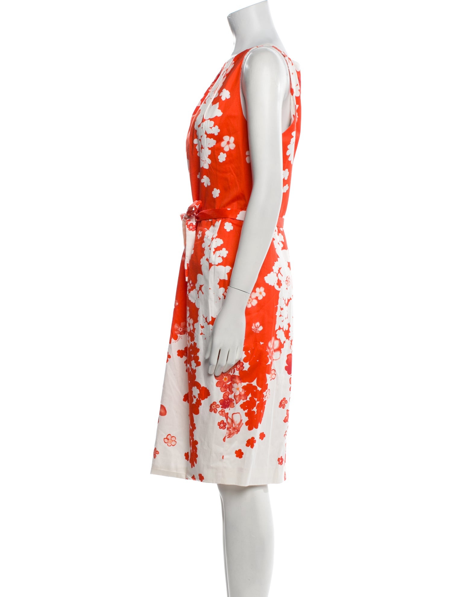 Gianni Versace Floral Print Knee-Length Dress