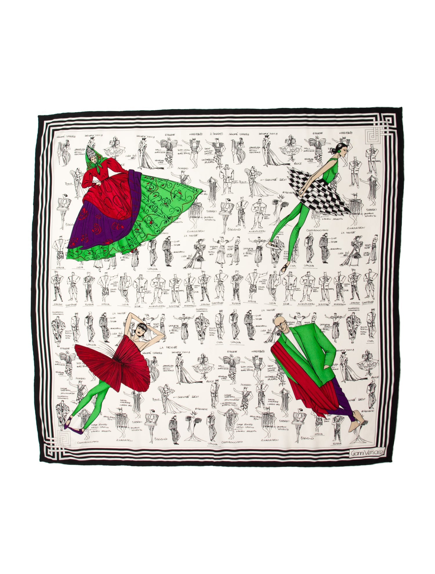 Gianni Versace Silk Printed Scarf