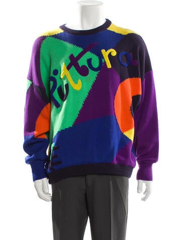 Gianni Versace Sweaters Vintage Late 1980's - Early 1990's Pullover Us44, It54 | XXL