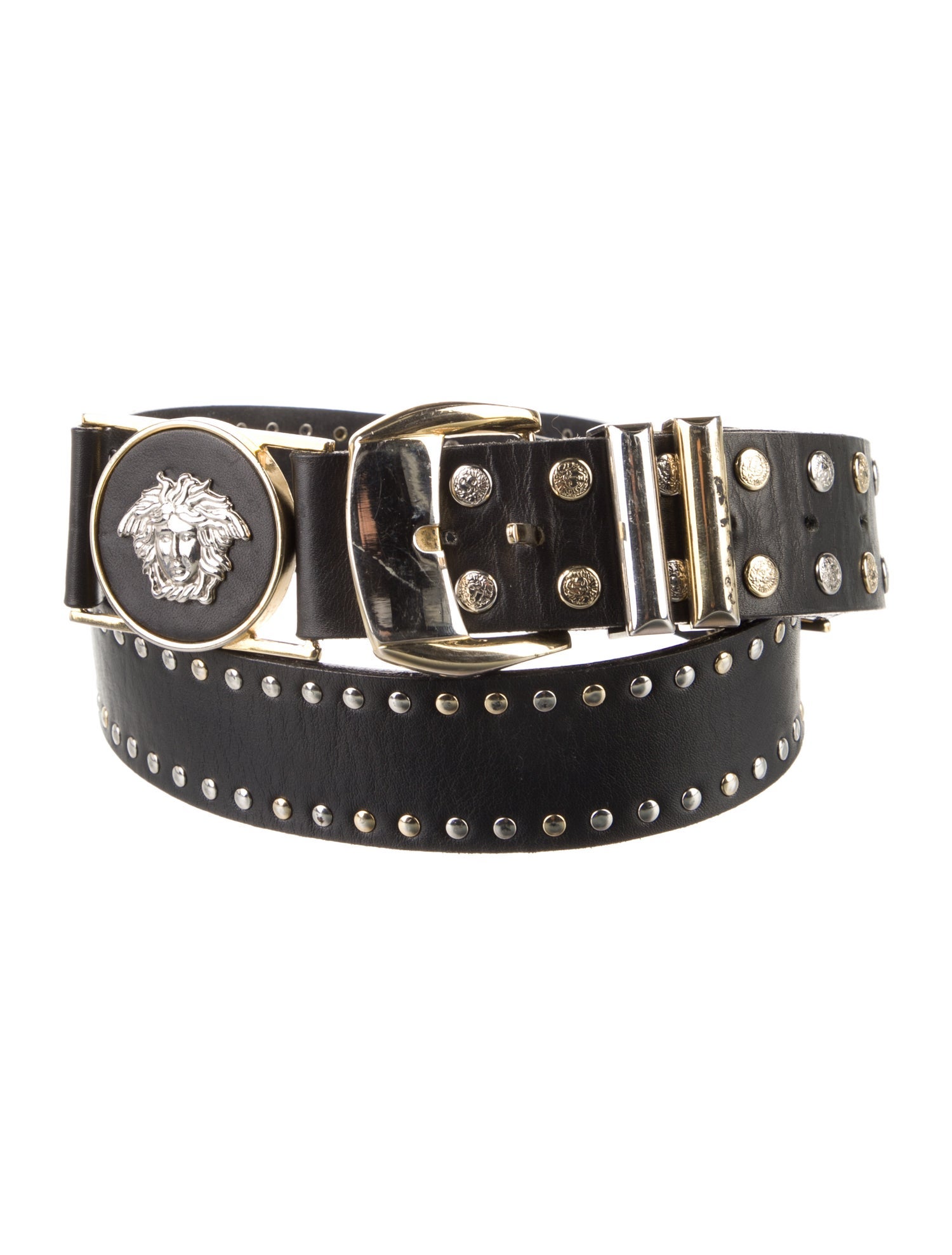 Gianni Versace Leather Chain-Link Belt