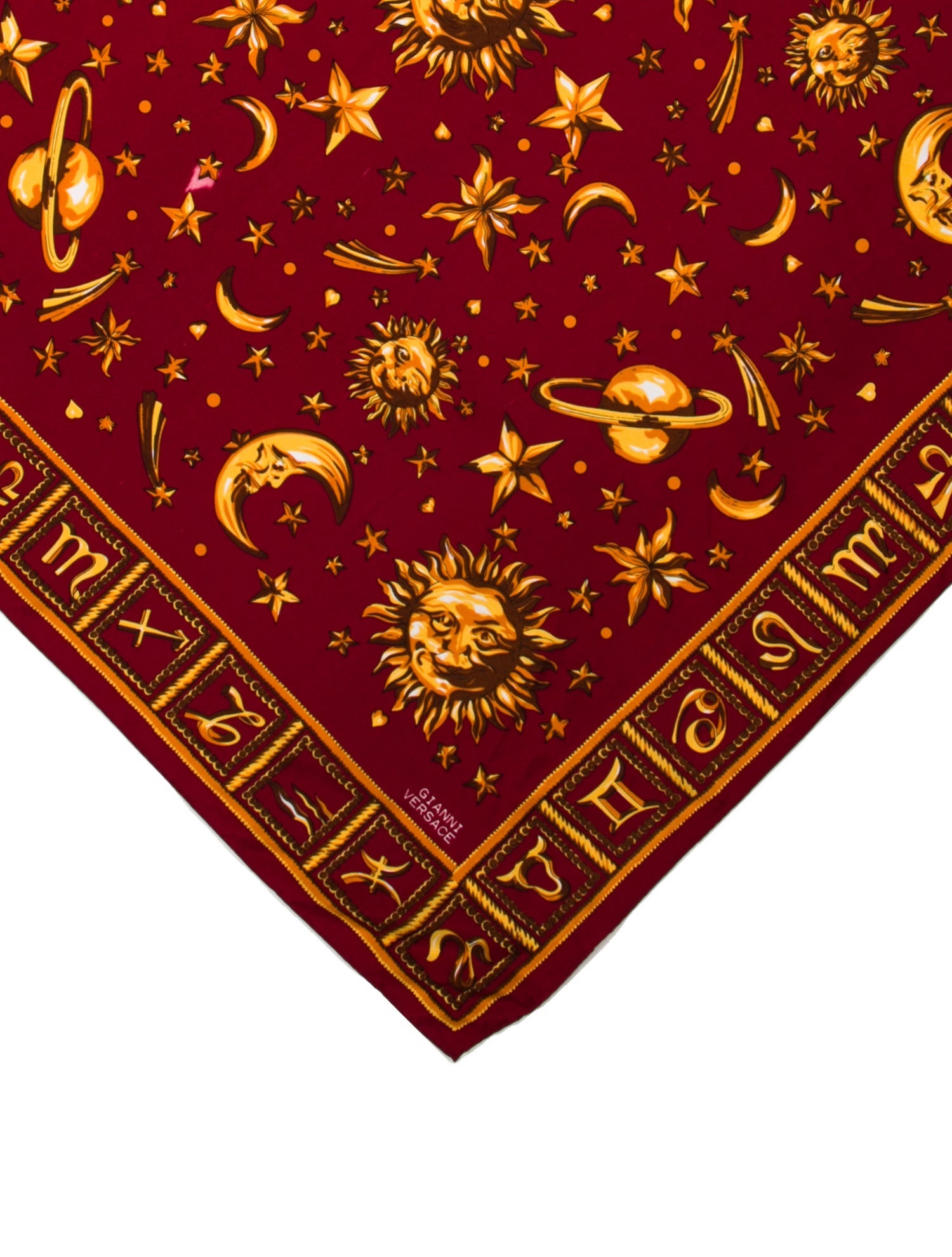 Gianni Versace Miami Leopard Silk Scarf