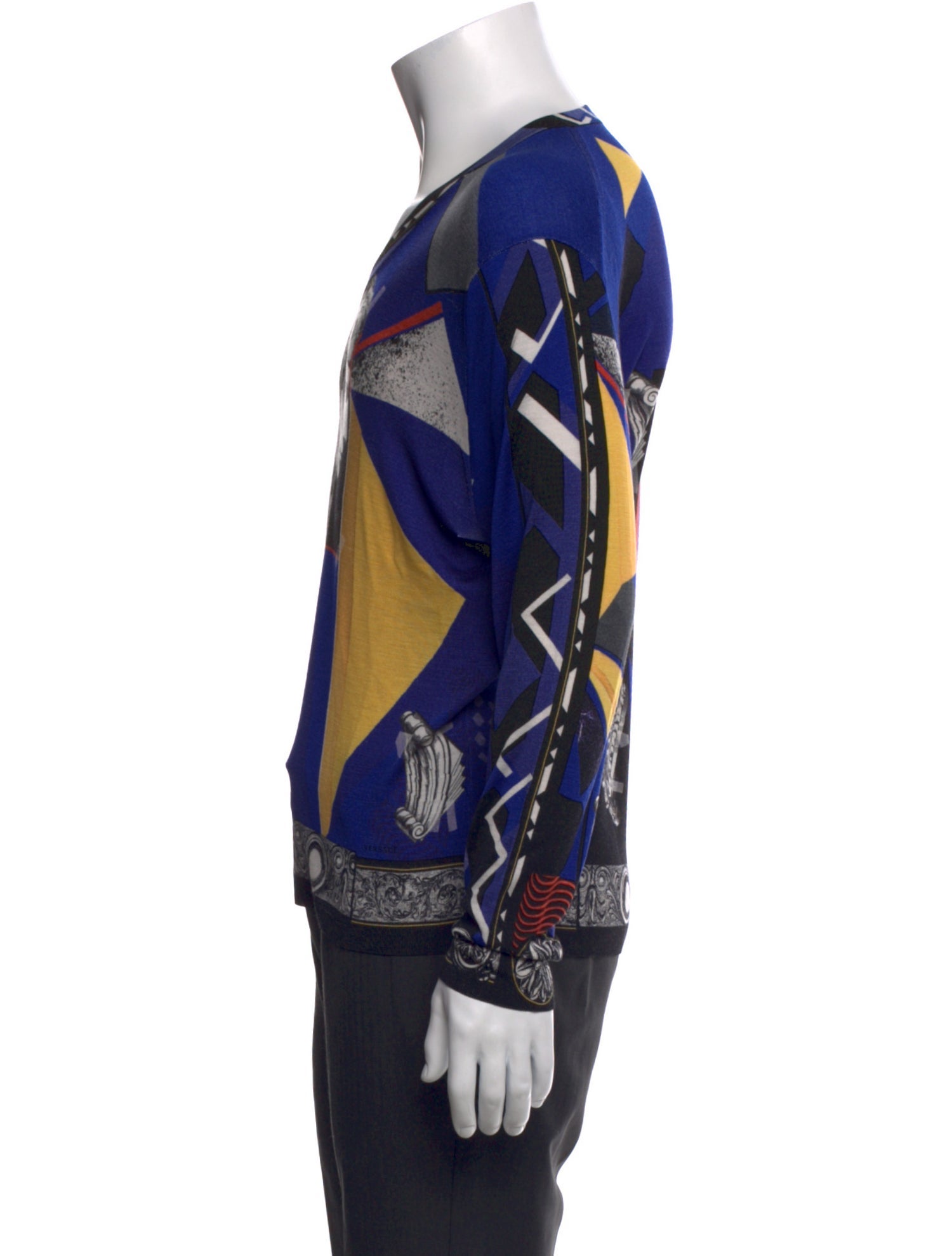 Versace Wool Printed Henley