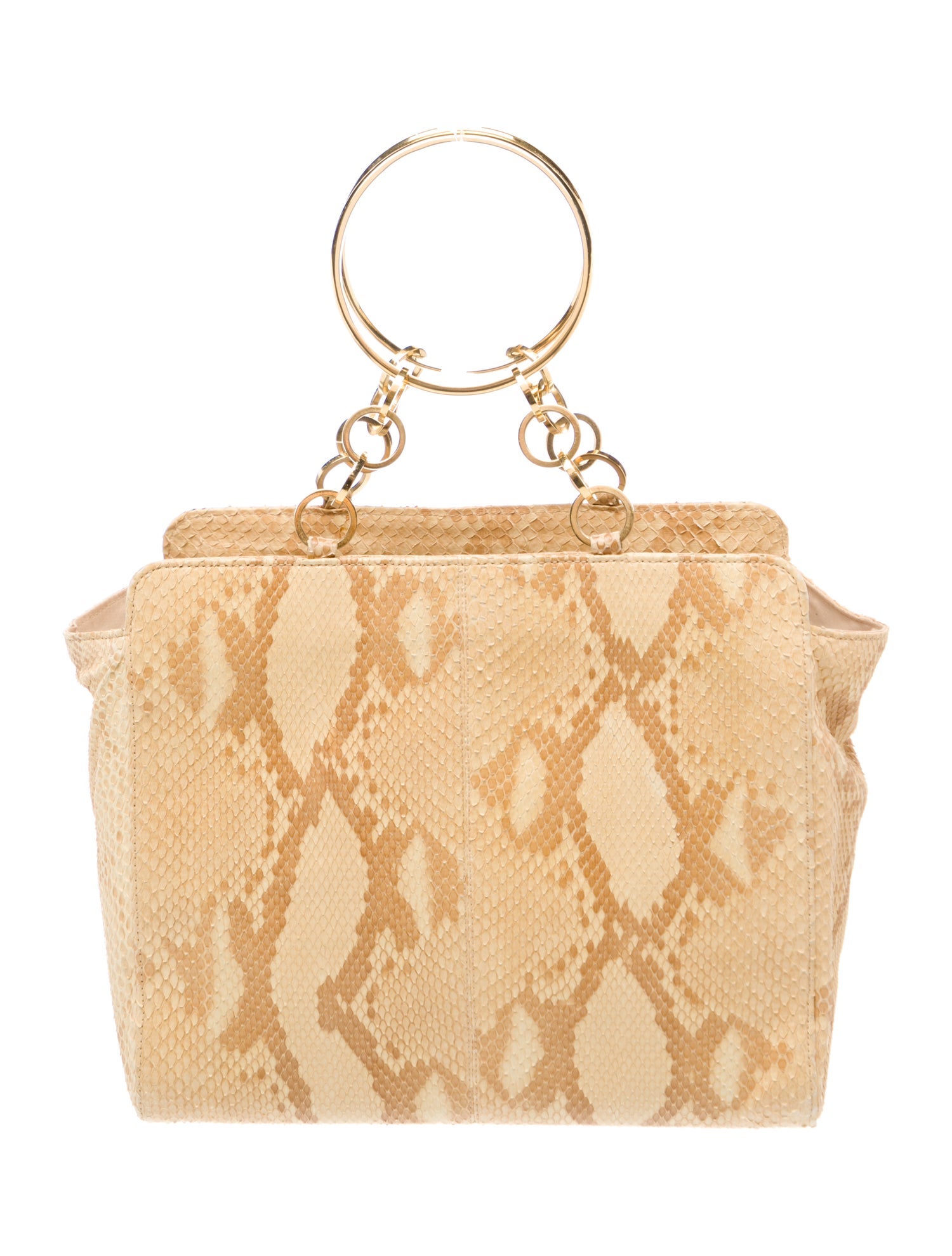 Gianni Versace Snakeskin Top Handle Bag