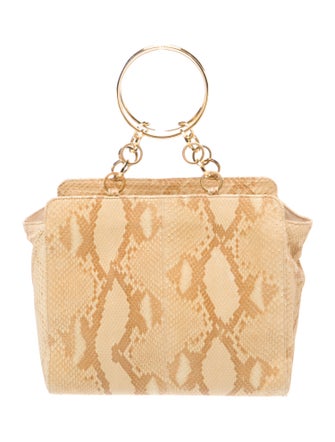 Gianni Versace Snakeskin Top Handle Bag