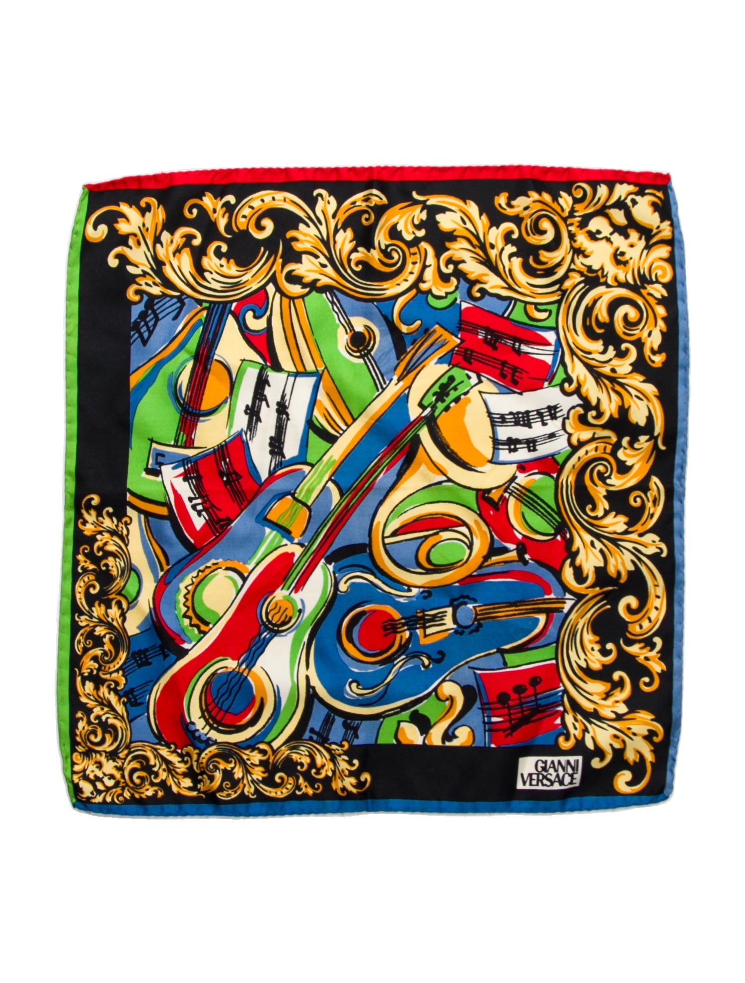 Gianni Versace Guitar Silk Bandana