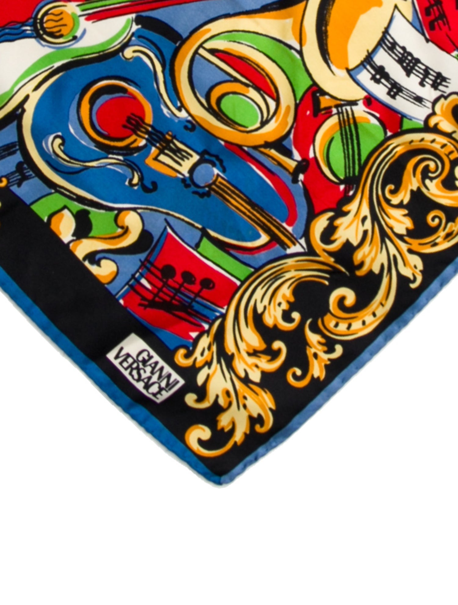 Gianni Versace Guitar Silk Bandana