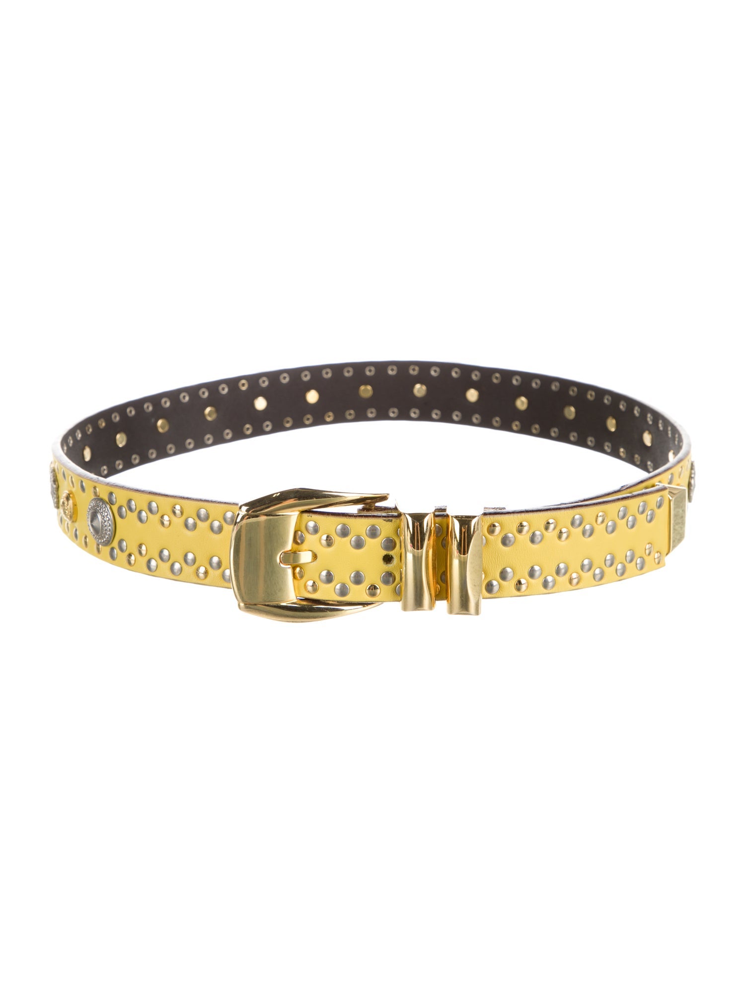 Gianni Versace Leather Studded Accents Waist Belt
