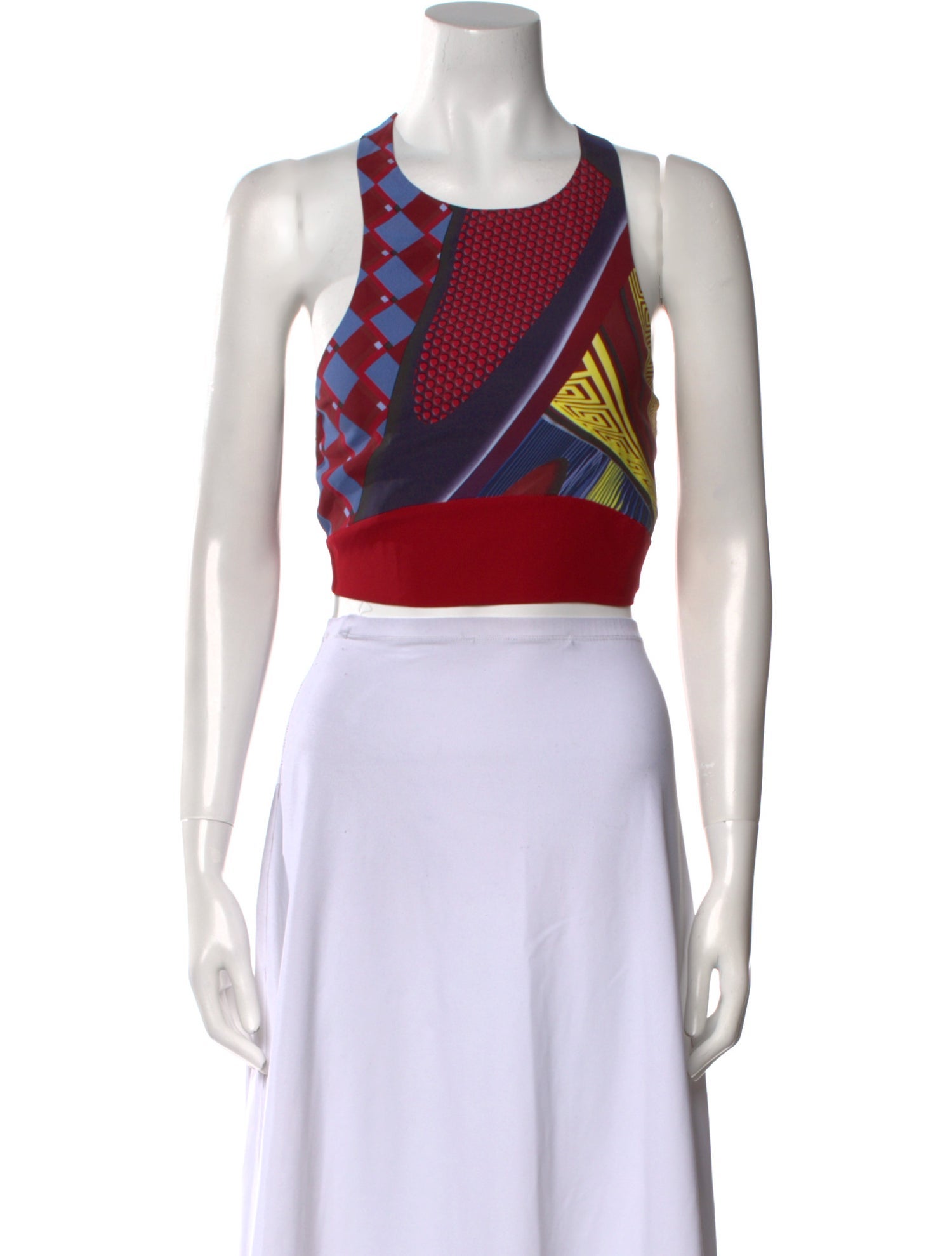 Versace 2017 Printed Crop Top