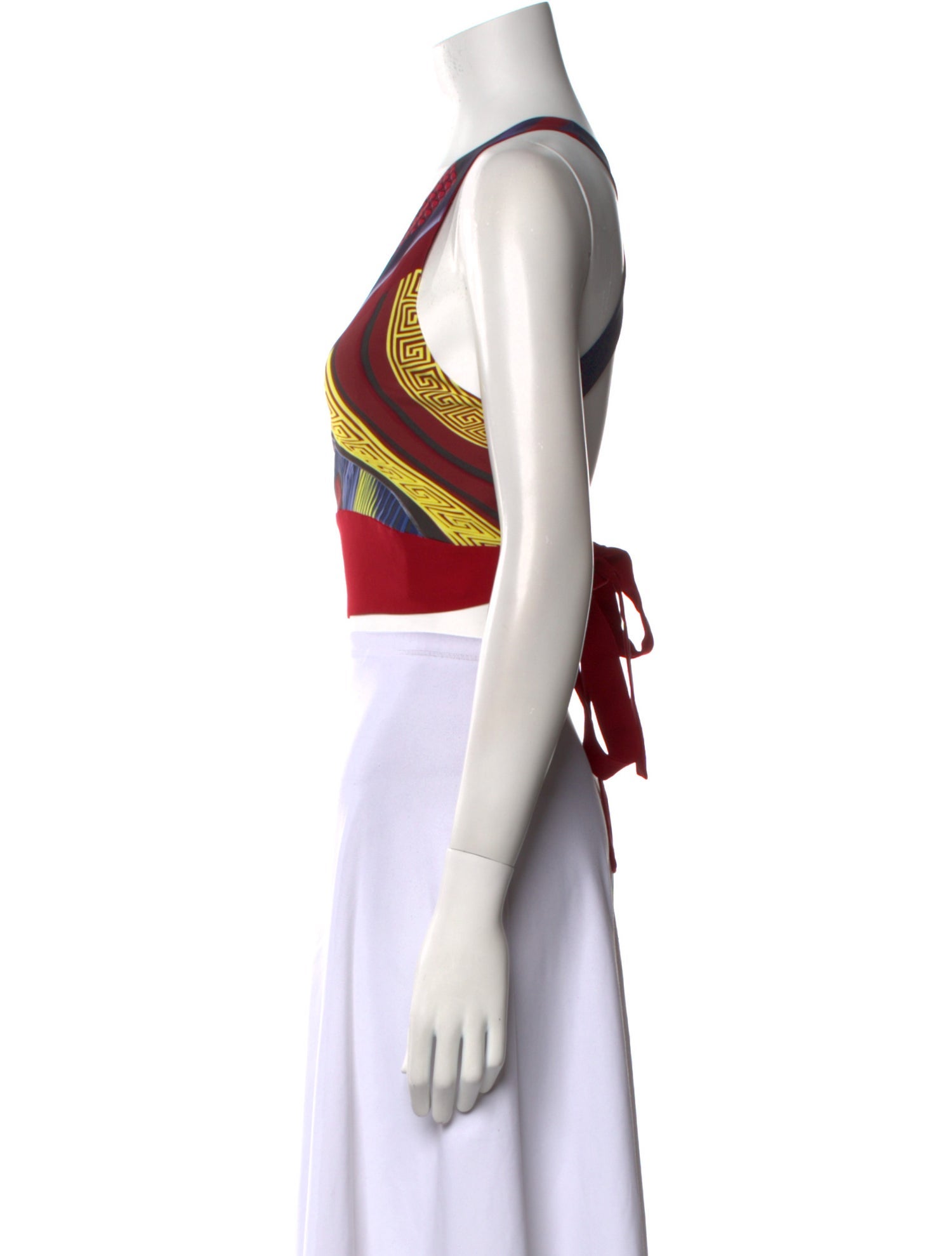 Versace 2017 Printed Crop Top