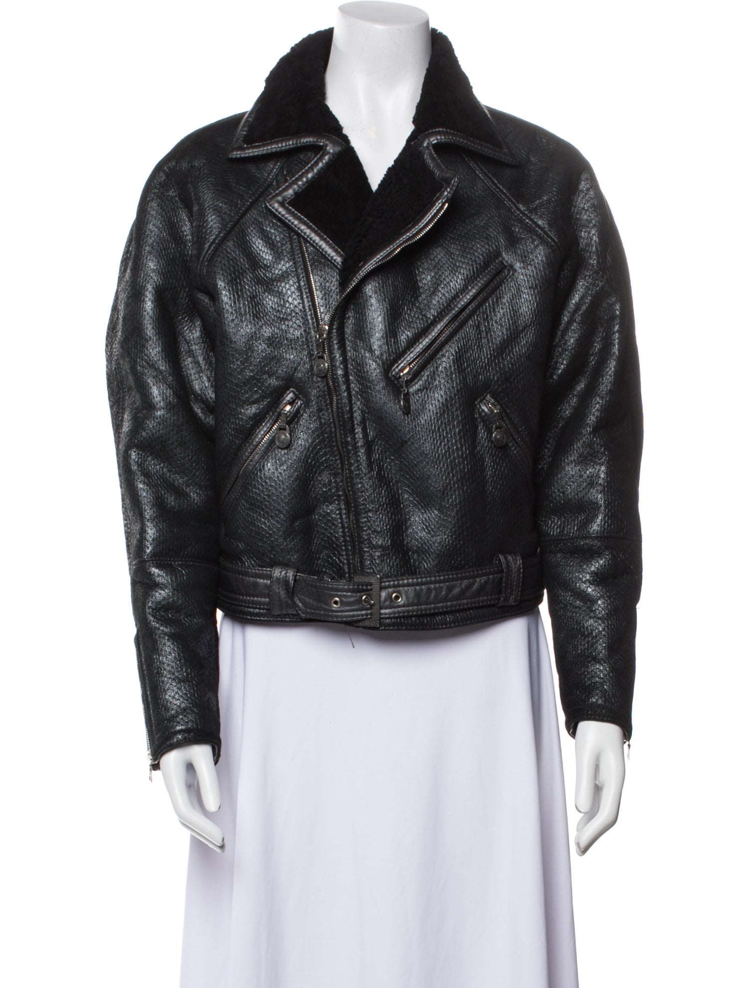 Gianni Versace Vintage Late 1980's - Early 1990's Biker Jacket