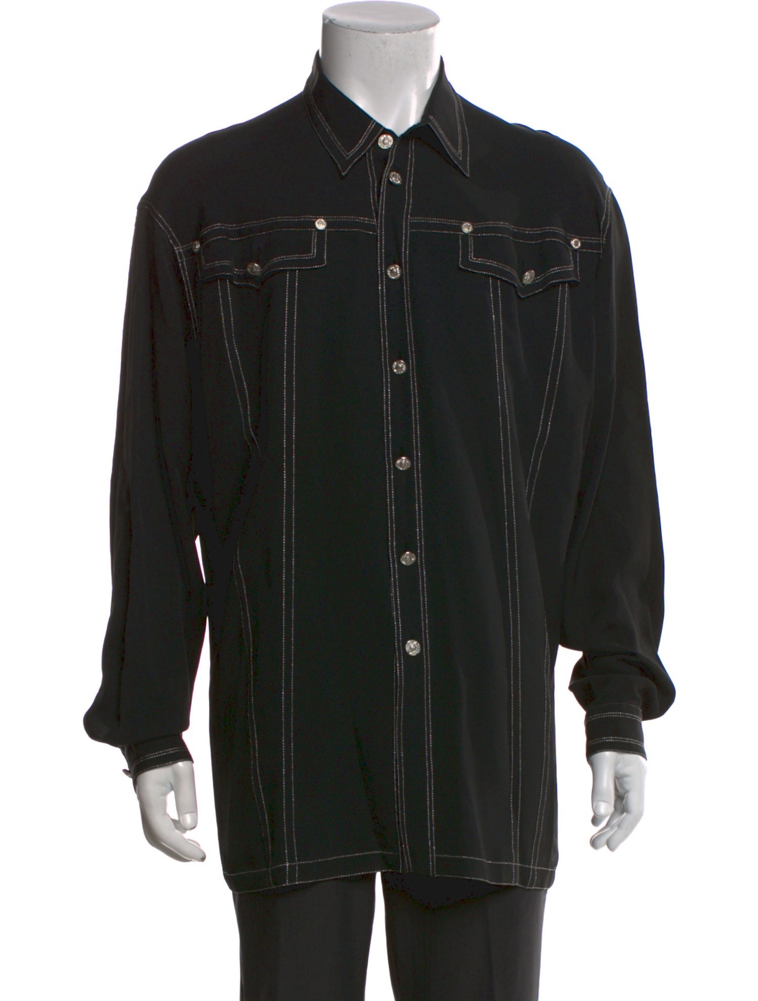 Gianni Versace Vintage 1996 Denim Shirt