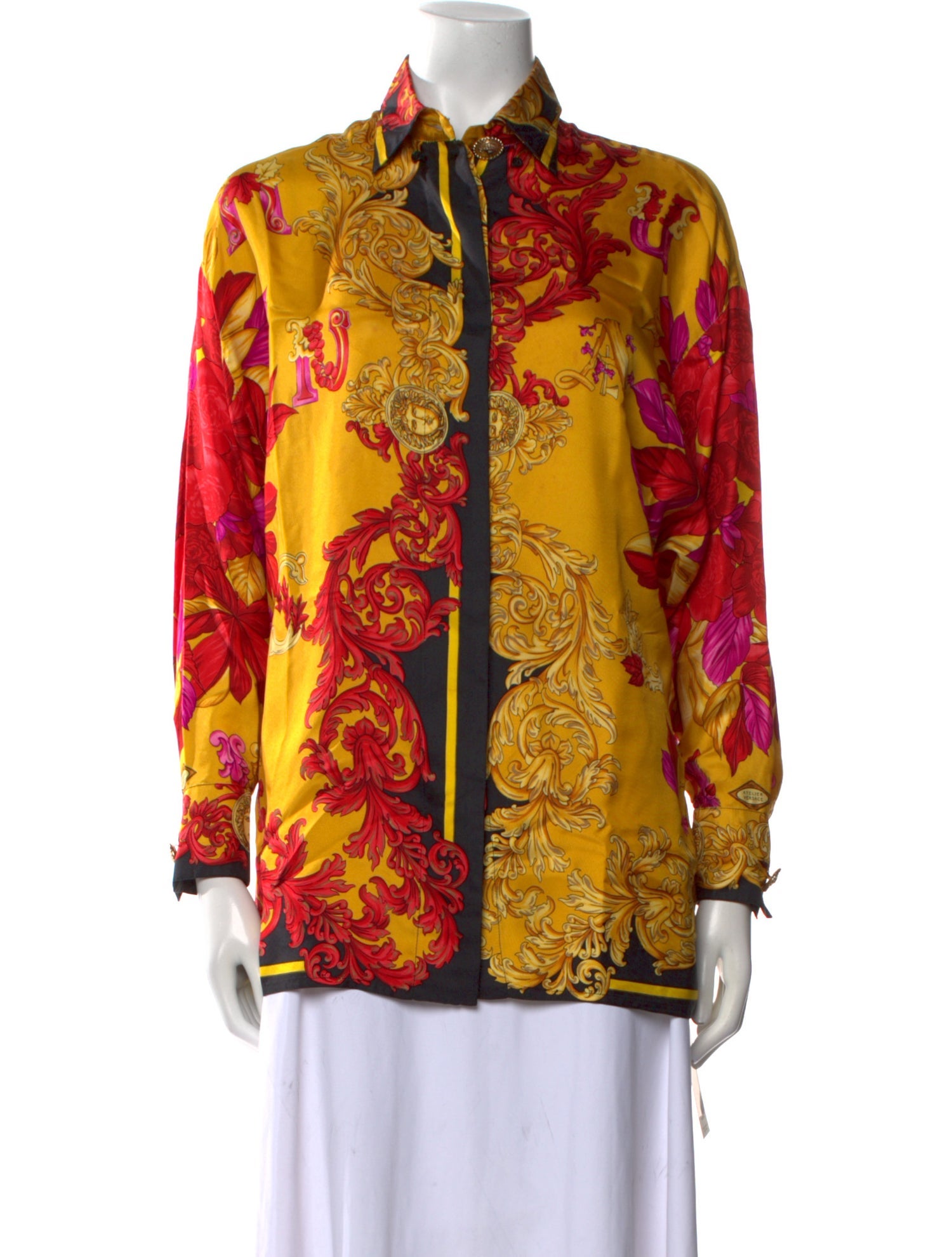 Gianni Versace Vintage 1990's Button-Up Top