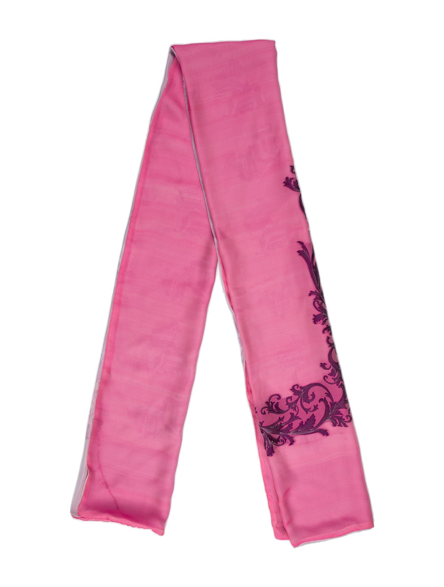 Gianni Versace Silk Floral Print Scarf