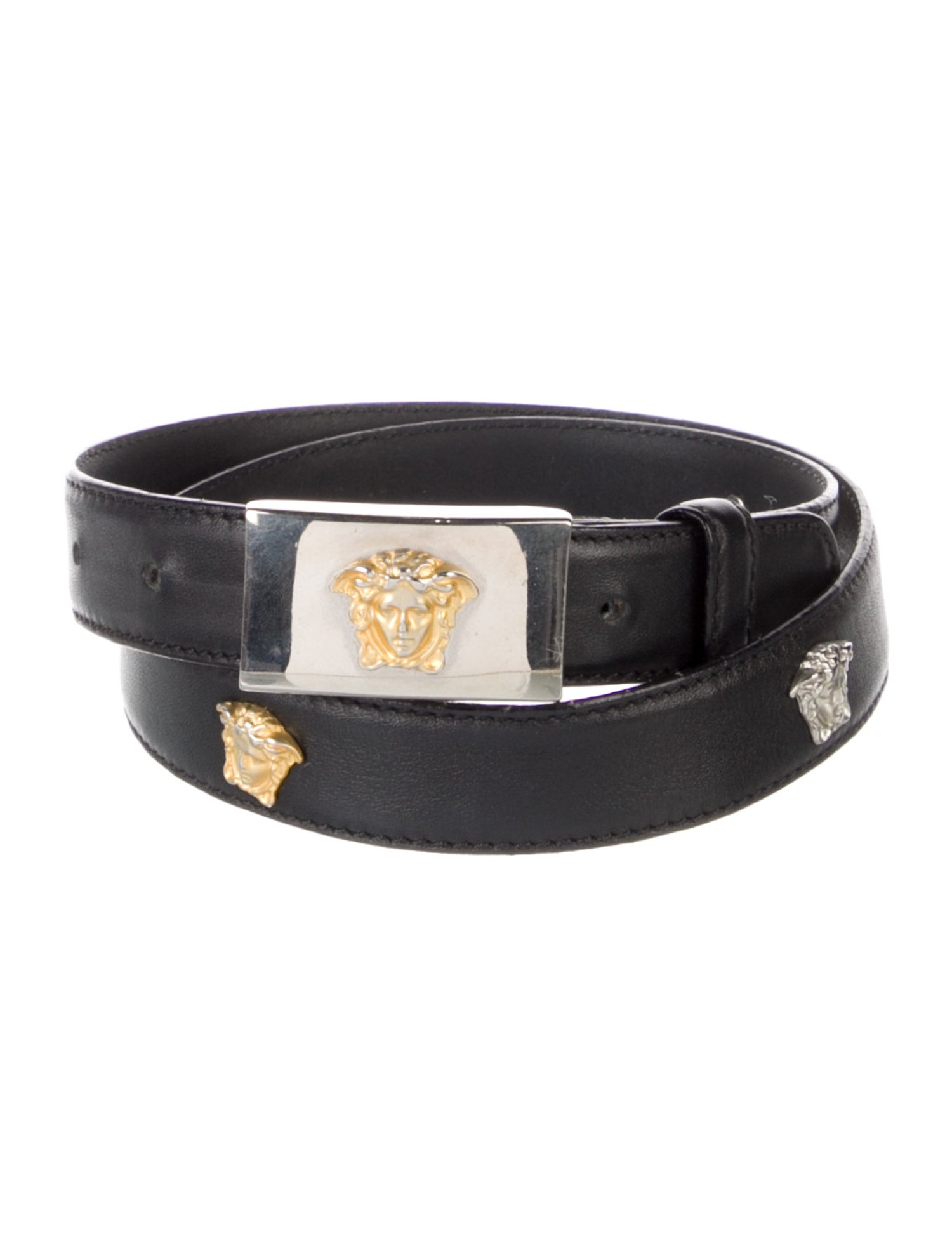 Gianni Versace Medusa Insignia Skinny Belt