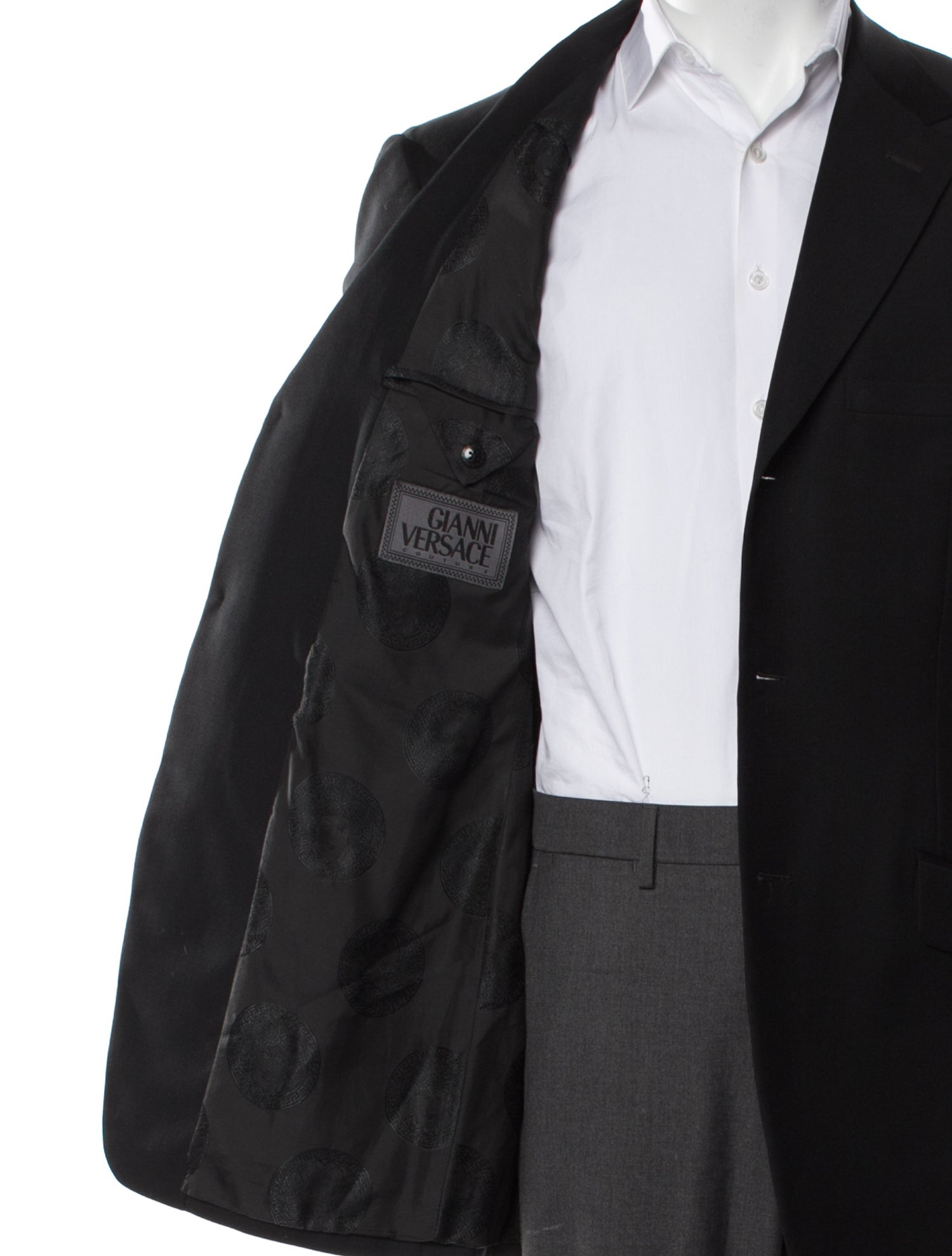 Gianni Versace Medusa Insignia Wool Coat