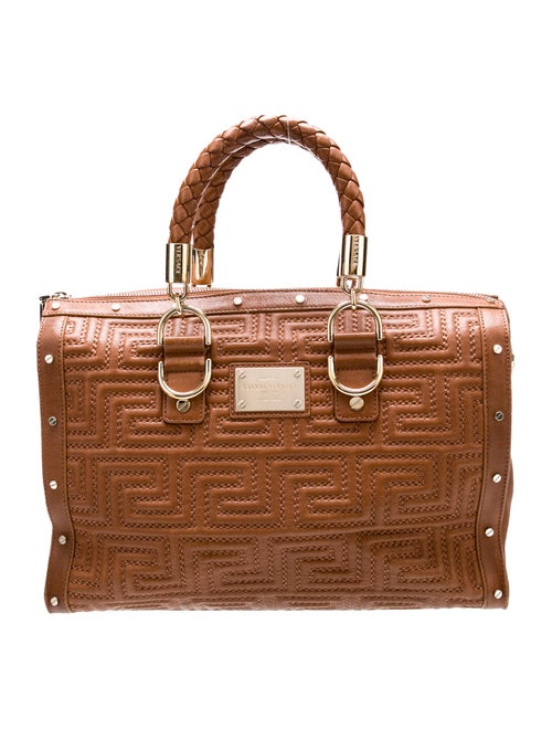 Gianni Versace Leather Top Handle Bag