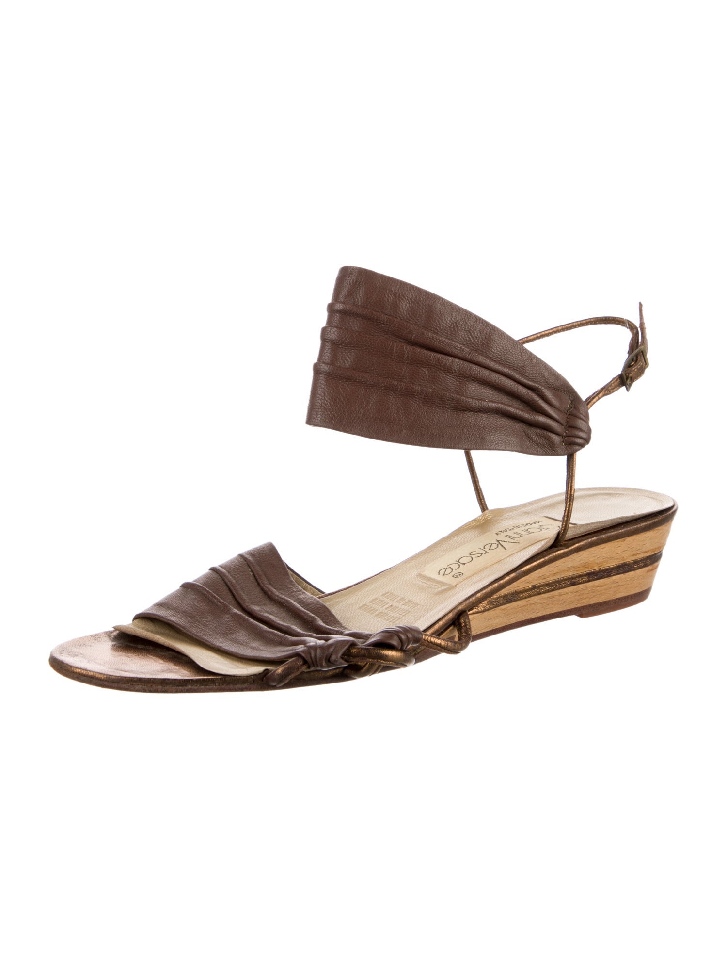 Gianni Versace Leather Slingback Sandals