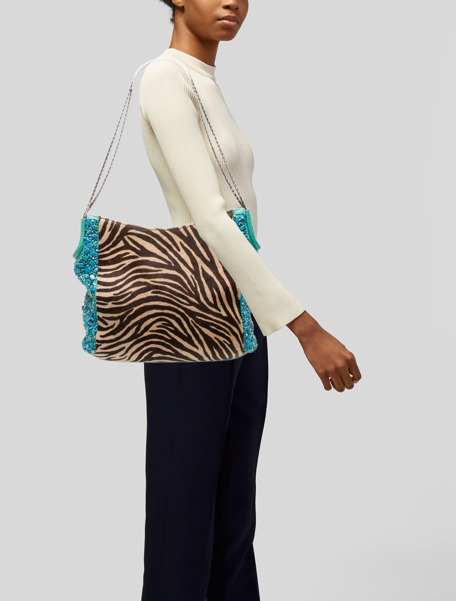 Gianni Versace Ponyhair Shoulder Bag